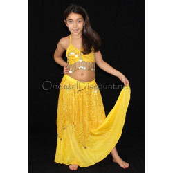 Ensemble enfant de danse orientale jaune