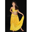 Ensemble enfant de danse orientale jaune