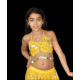Ensemble enfant de danse orientale jaune