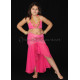 Jupe sirène enfant de danse orientale fushia