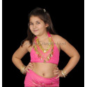 Brassière enfant de danse orientale fuschia