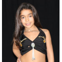 Top de danse orientale enfant noir