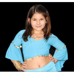 Top de danse orientale enfant 8/12 ans turquoise