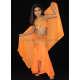 Voile enfant de danse orientale orange