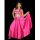 Jupe satin enfant de danse orientale fushia