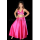Top satiné de danse orientale enfant rose
