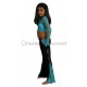 Top dentelle de danse orientale enfant turquoise