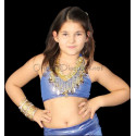 Brassière enfant de danse orientale bleu roy