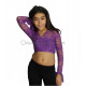 Top dentelle de danse orientale enfant violet