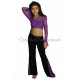 Top dentelle de danse orientale enfant violet