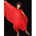 Voile enfant de danse orientale rouge
