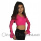 Top dentelle de danse orientale enfant fuschia