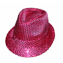 Chapeau paillette fuschia