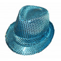 Chapeau paillette turquoise