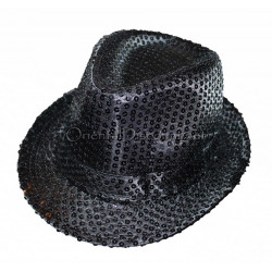 Chapeau paillette noir