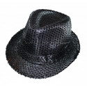 Chapeau paillette noir
