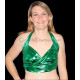 Bustier de danse orientale dos nu vert