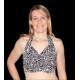 Bustier de danse orientale dos nu léopard