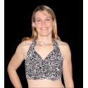 Bustier de danse orientale dos nu léopard