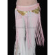 Ceinture de danse orientale à fils et sequins rose