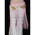 Ceinture de danse orientale à fils et sequins rose