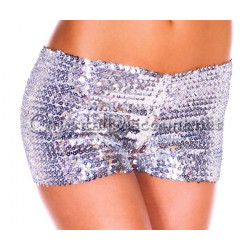 Short pailleté argenté