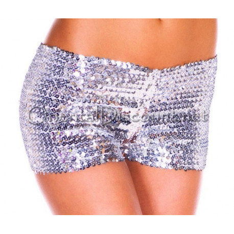 Short pailleté argenté