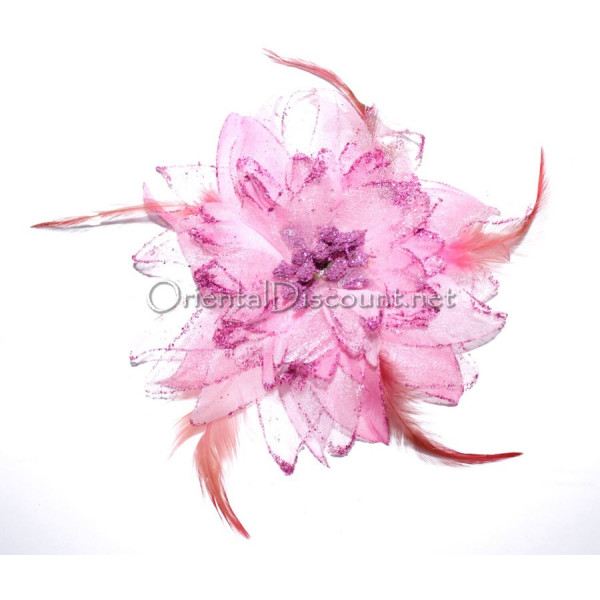 Fleur à cheveux rose