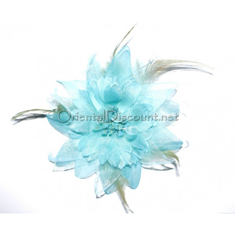 Fleur à cheveux turquoise