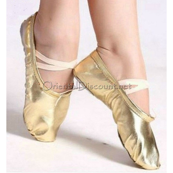 Chaussons de danse orientale doré