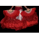 Paire d'éventails non ourlés de danse orientale rouge