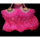 Paire d'éventails non ourlés de danse orientale fuschia