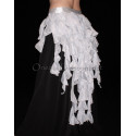 Ceinture de danse orientale à franges blanche