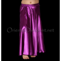 Jupe satin enfant de danse orientale violet