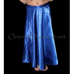 Jupe satin enfant de danse orientale bleu roy