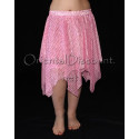 Jupe de danse orientale enfant pailletée rose clair