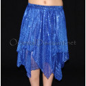 Jupe de danse orientale enfant pailletée bleu roy