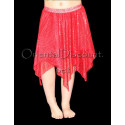 Jupe de danse orientale enfant pailletée rouge