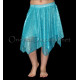 Jupe de danse orientale enfant pailletée turquoise