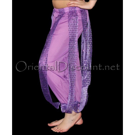 Sarouel enfant de danse orientale violet