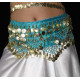 Ceinture de danse orientale enfant turquoise