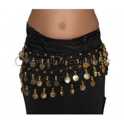 Ceinture de danse orientale enfant noir