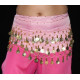 Ceinture de danse orientale enfant rose