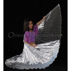 Ailes d'isis de danse orientale enfant argent