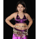 Top satiné de danse orientale enfant violet