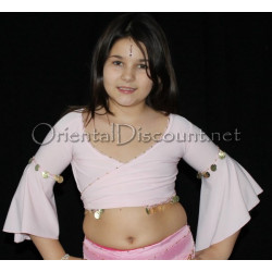 Top de danse orientale enfant 8/12 ans rose