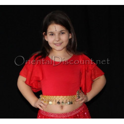 Haut enfant de danse orientale ROUGE