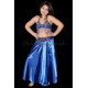 Jupe satin enfant de danse orientale bleu roy