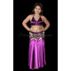 Top satiné de danse orientale enfant violet