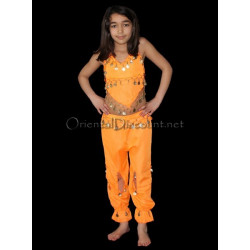Ensemble enfant top sarouel orange